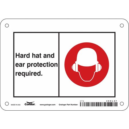 Safety Sign,7" Wx5" H,0.055" Thickness (