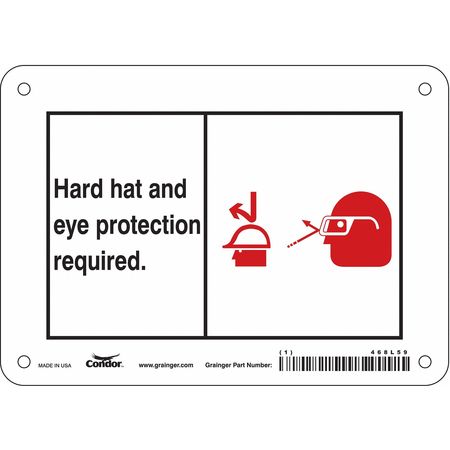 Safety Sign,7" Wx5" H,0.055" Thickness (