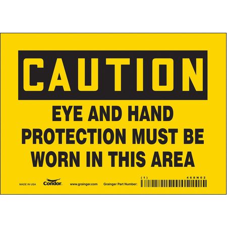 Safety Sign,7" Wx5" H,0.004" Thickness (