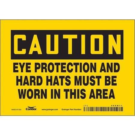 Safety Sign,7" Wx5" H,0.004" Thickness (