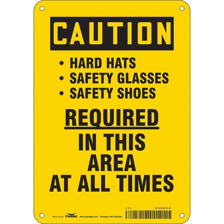 Safety Sign,7" Wx10" H,0.055" Thickness