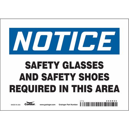 Safety Sign,7" Wx5" H,0.004" Thickness (