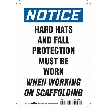 Safety Sign,7" Wx10" H,0.055" Thickness