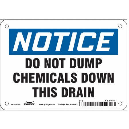 Safety Sign,7" Wx5" H,0.055" Thickness (