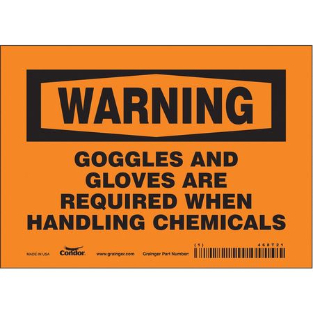 Safety Sign,7" Wx5" H,0.004" Thickness (