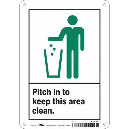 Safety Sign,7",10",0.055 Thickness (3 Un