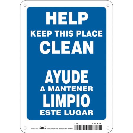 Safety Sign,7",10",0.055 Thickness (3 Un