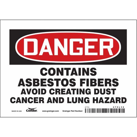 Safety Sign,7" Wx5" H,0.004" Thickness (