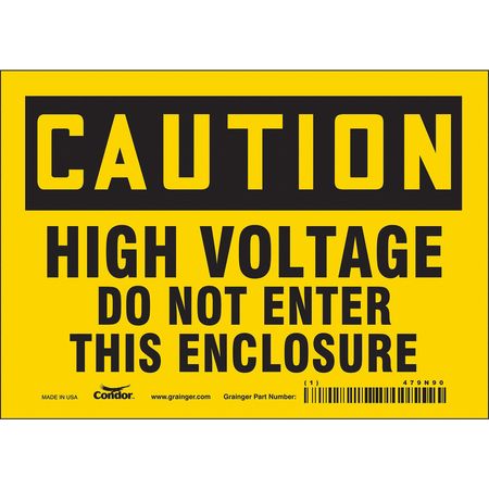 Safety Sign,7" Wx5" H,0.004" Thickness (