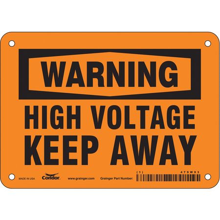 Safety Sign,7" Wx5" H,0.004" Thickness (