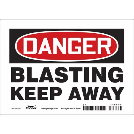 Safety Sign,7" Wx5" H,0.004" Thickness (