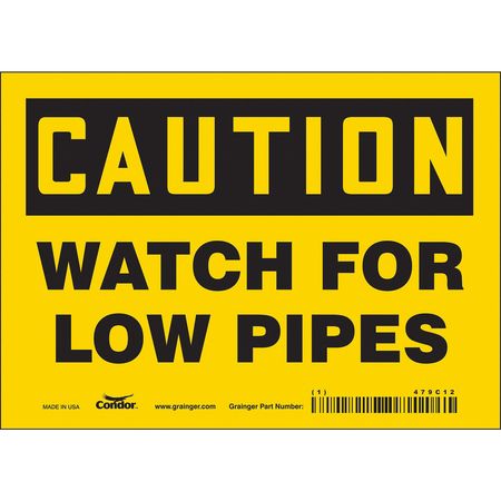 Safety Sign,7" Wx5" H,0.004" Thickness (