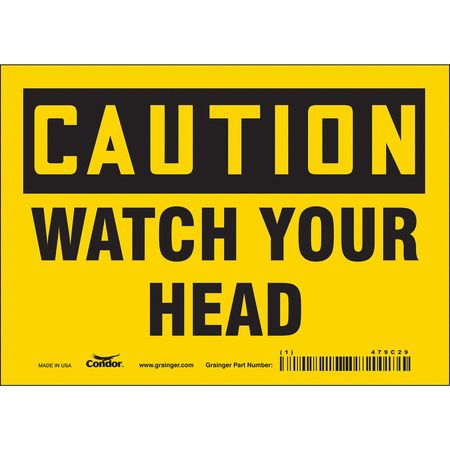 Safety Sign,7" Wx5" H,0.004" Thickness (