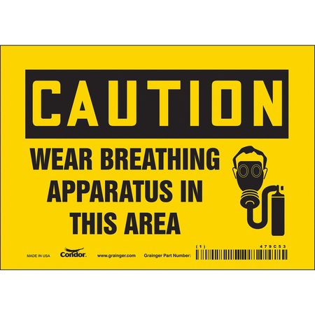 Safety Sign,7" Wx5" H,0.004" Thickness (