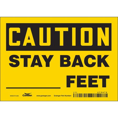 Safety Sign,7" Wx5" H,0.004" Thickness (