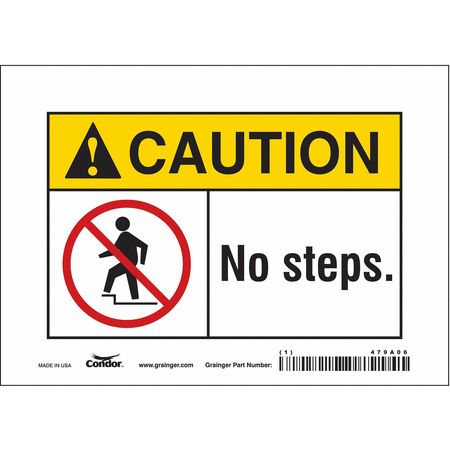 Safety Sign,7" Wx5" H,0.004" Thickness (