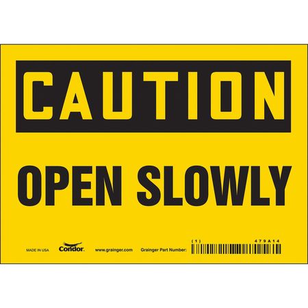 Safety Sign,7" Wx5" H,0.004" Thickness (