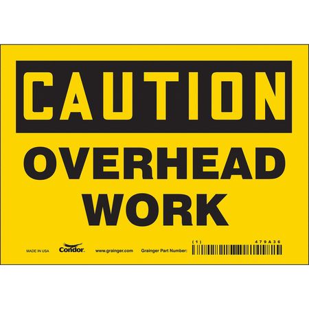 Safety Sign,7" Wx5" H,0.004" Thickness (