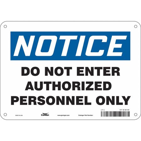 Safety Sign,do Not Enter,7"x10" (3 Units