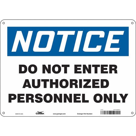 Safety Sign,do Not Enter,10"x14" (2 Unit