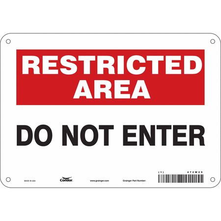 Safety Sign,do Not Enter,7"x10" (3 Units