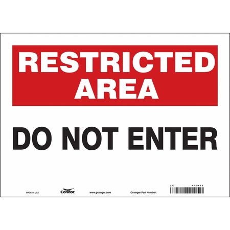 Safety Sign,do Not Enter,10"x14" (4 Unit