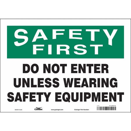 Safety Sign,do Not Enter,10"x14" (4 Unit