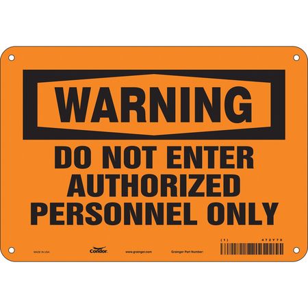 Safety Sign,do Not Enter,7"x10" (3 Units