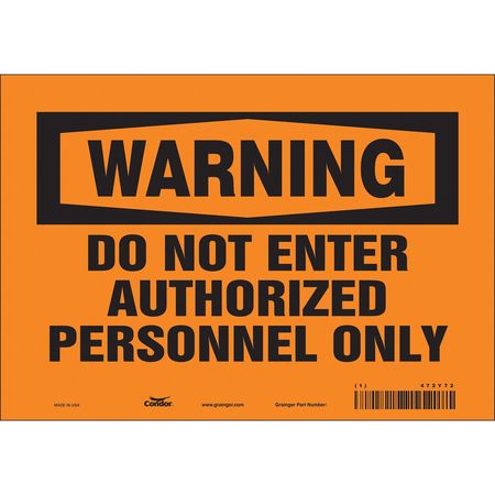 Safety Sign,do Not Enter,7"x10" (5 Units