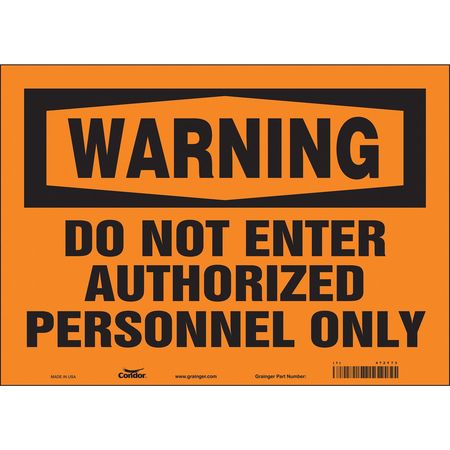 Safety Sign,do Not Enter,10"x14" (4 Unit