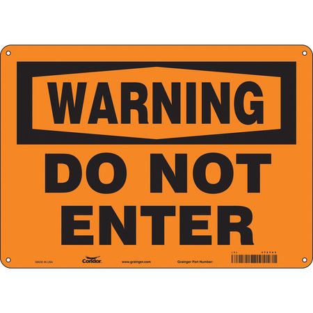 Safety Sign,do Not Enter,10"x14" (2 Unit