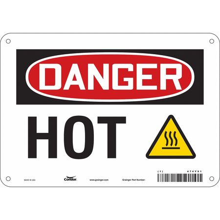 Danger Sign,10" W X 7" H,0.055" Thick (3