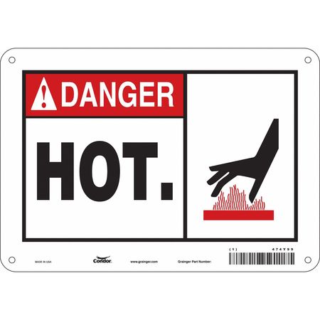 Danger Sign,10" W X 7" H,0.055" Thick (3