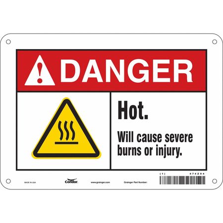 Danger Sign,10" W X 7" H,0.055" Thick (3