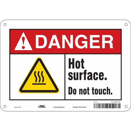 Danger Sign,10" W X 7" H,0.055" Thick (3