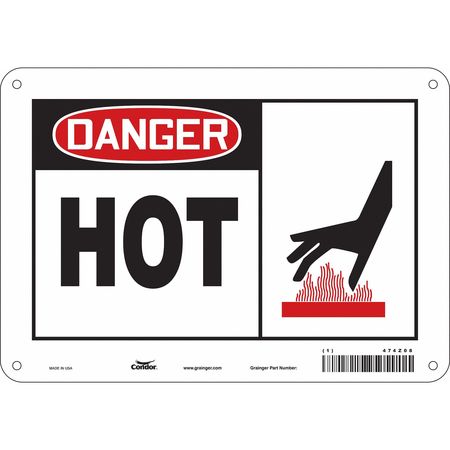 Danger Sign,10" W X 7" H,0.055" Thick (3