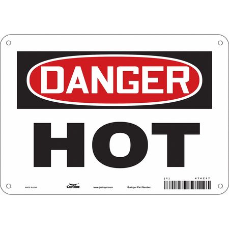 Danger Sign,10" W X 7" H,0.055" Thick (3