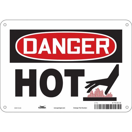 Danger Sign,10" W X 7" H,0.055" Thick (3