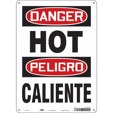 Danger Sign,10" W X 14" H,0.055" Thick (