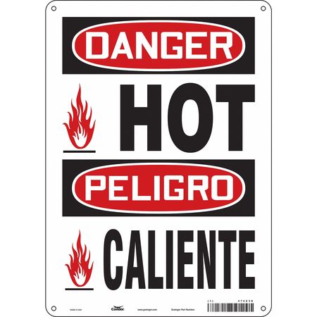 Danger Sign,10" W X 14" H,0.055" Thick (