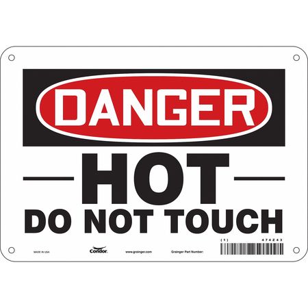 Danger Sign,10" W X 7" H,0.055" Thick (3