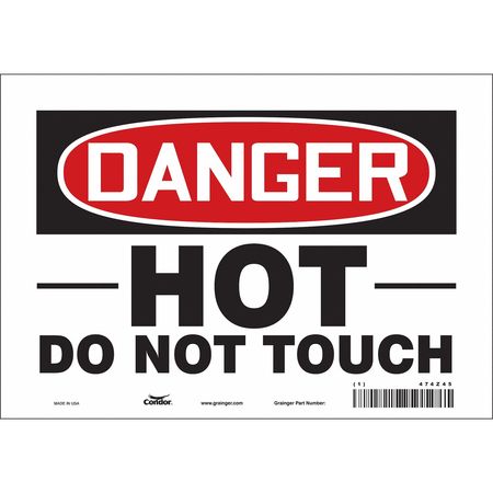 Danger Sign,10" W X 7" H,0.004" Thick (5