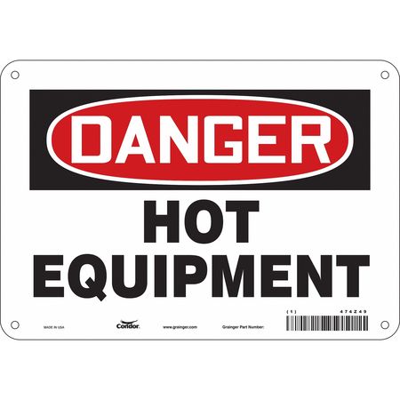 Danger Sign,10" W X 7" H,0.055" Thick (3