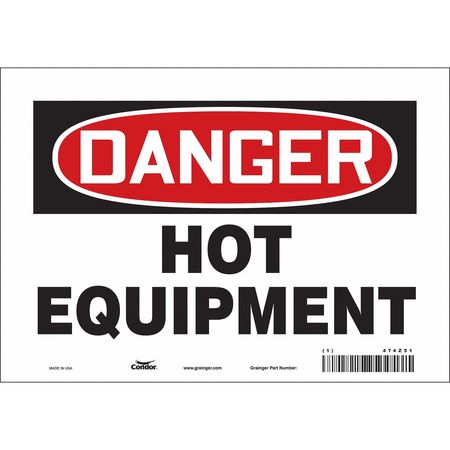 Danger Sign,10" W X 7" H,0.004" Thick (5