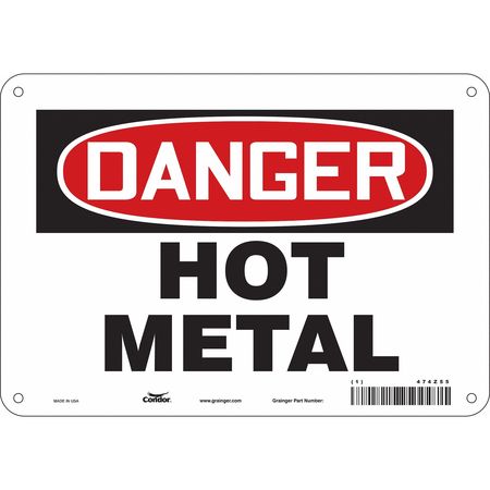 Danger Sign,10" W X 7" H,0.055" Thick (3