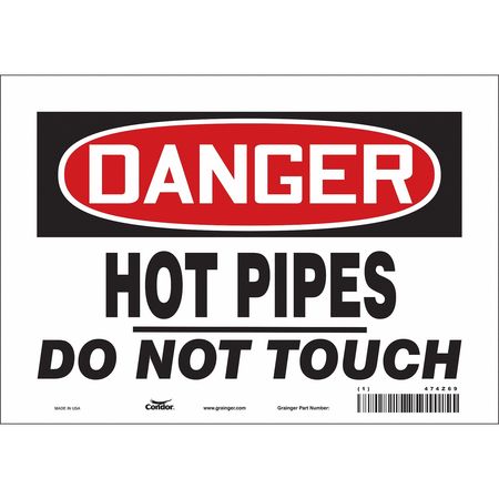 Danger Sign,10" W X 7" H,0.004" Thick (5