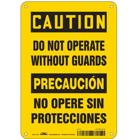 Safety Sign,7" Wx10" H,0.055" Thickness