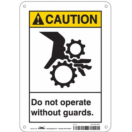 Safety Sign,7" Wx10" H,0.055" Thickness