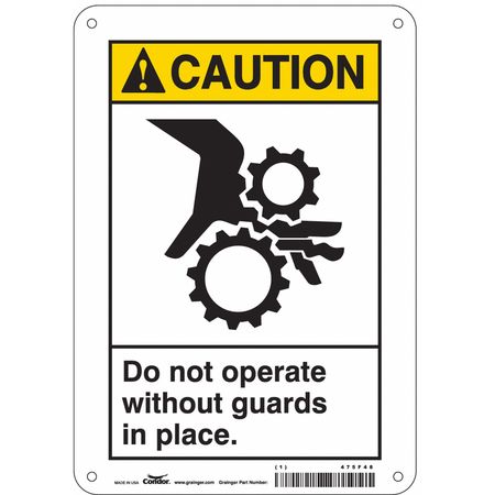 Safety Sign,7" Wx10" H,0.055" Thickness