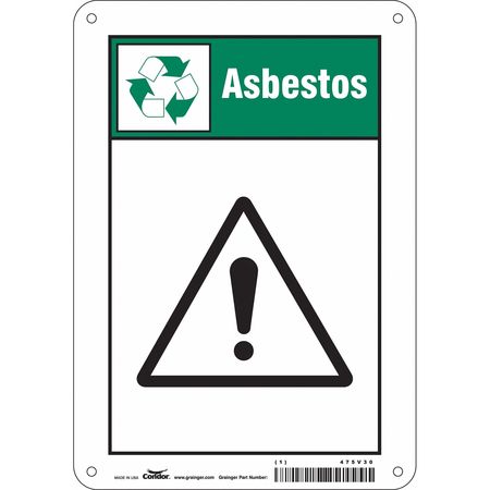 Safety Sign,7" Wx10" H,0.055" Thickness